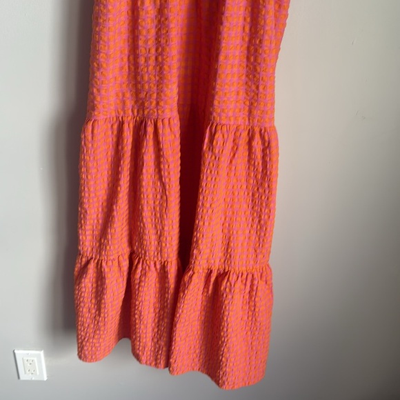 Nobody’s Child Pink & Orange Smock Maya Midi Dress - Picture 6 of 13